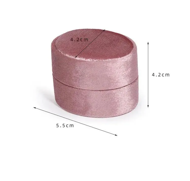 Oval Shaped Tiny Velvet Jewellery Boxes for Engagements and Weddings