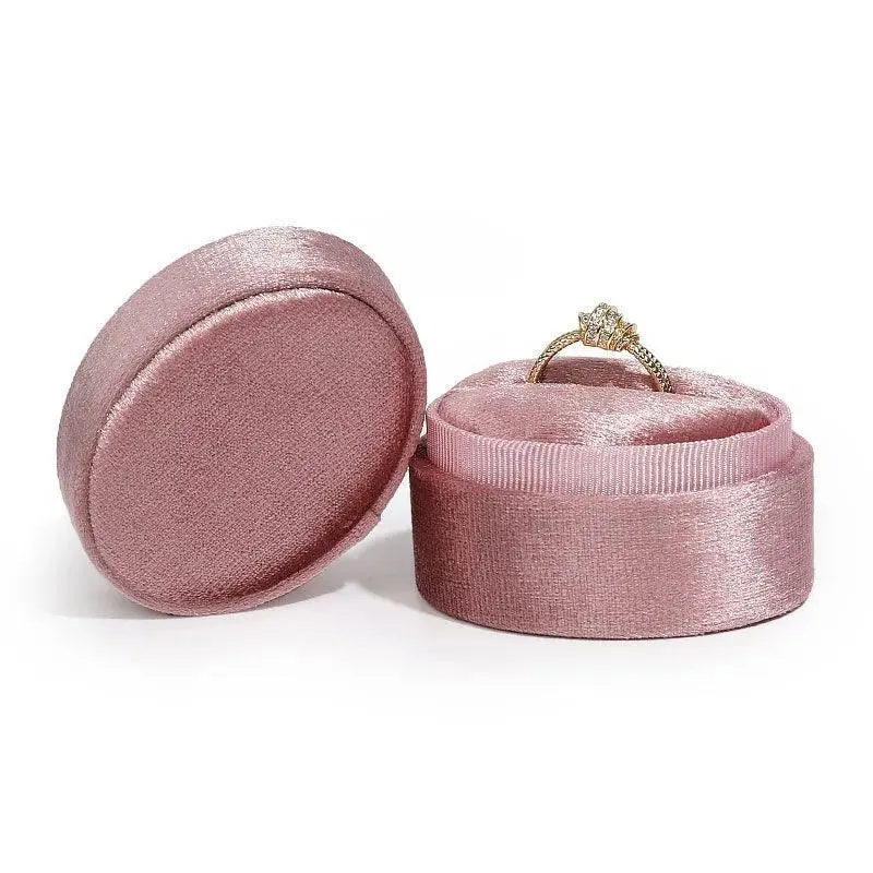 Oval Shaped Tiny Velvet Jewellery Boxes for Engagements and Weddings