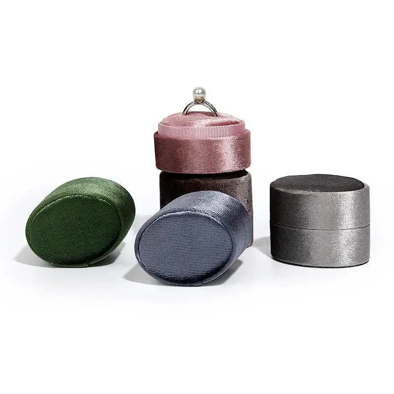Oval Shaped Tiny Velvet Jewellery Boxes for Engagements and Weddings