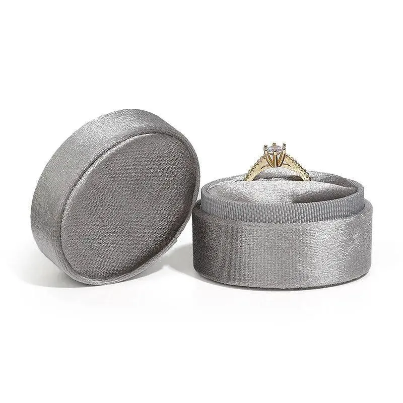 Oval Shaped Tiny Velvet Jewellery Boxes for Engagements and Weddings