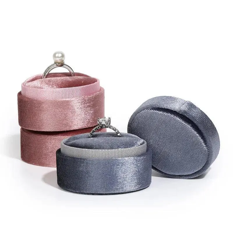 Oval Shaped Tiny Velvet Jewellery Boxes for Engagements and Weddings