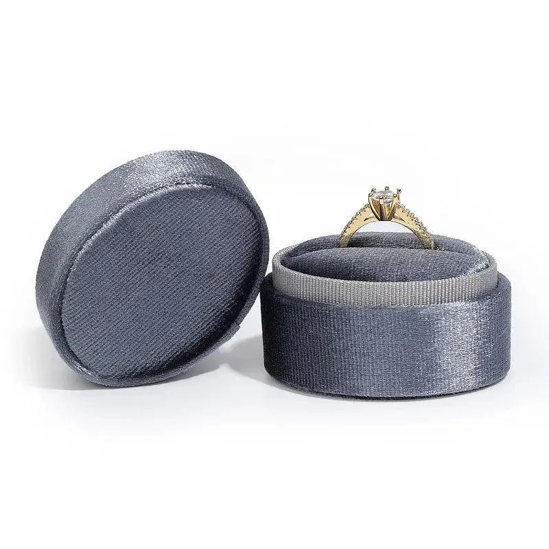 Oval Shaped Tiny Velvet Jewellery Boxes for Engagements and Weddings