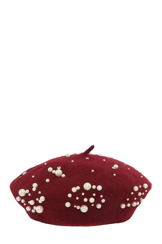 Paris Love- Pearl Accent Beret