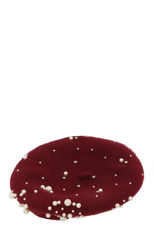 Paris Love- Pearl Accent Beret