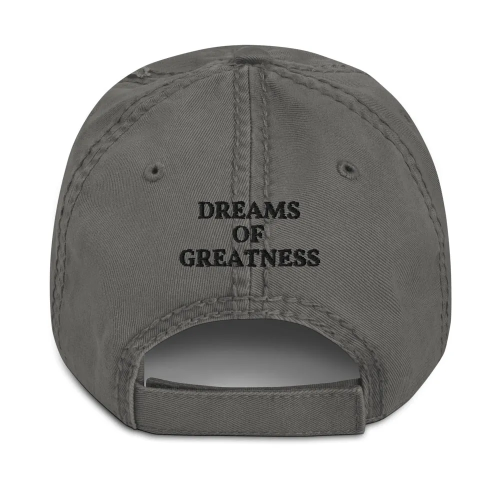 Paw Print New School Distressed Dad Cap