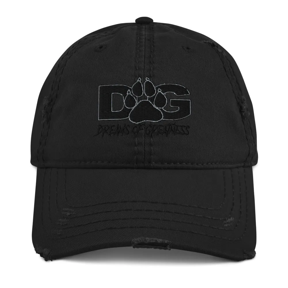 Paw Print New School Distressed Dad Cap