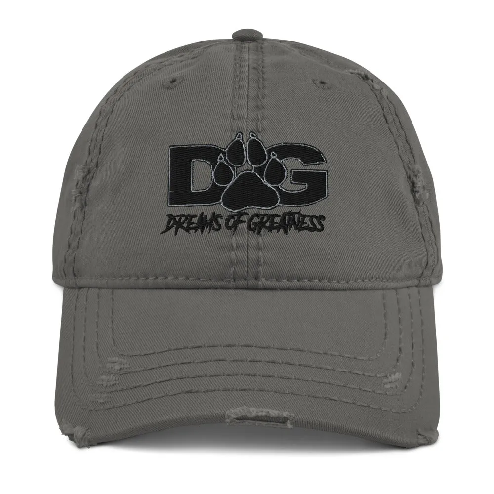 Paw Print New School Distressed Dad Cap