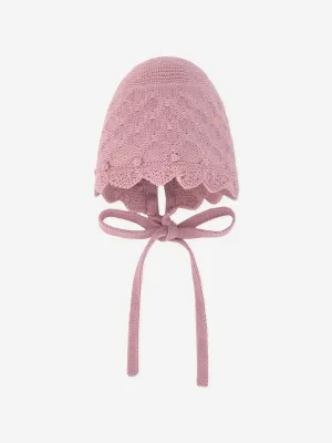 Paz Rodriguez Baby Girls Wool Knit Bonnet in Pink