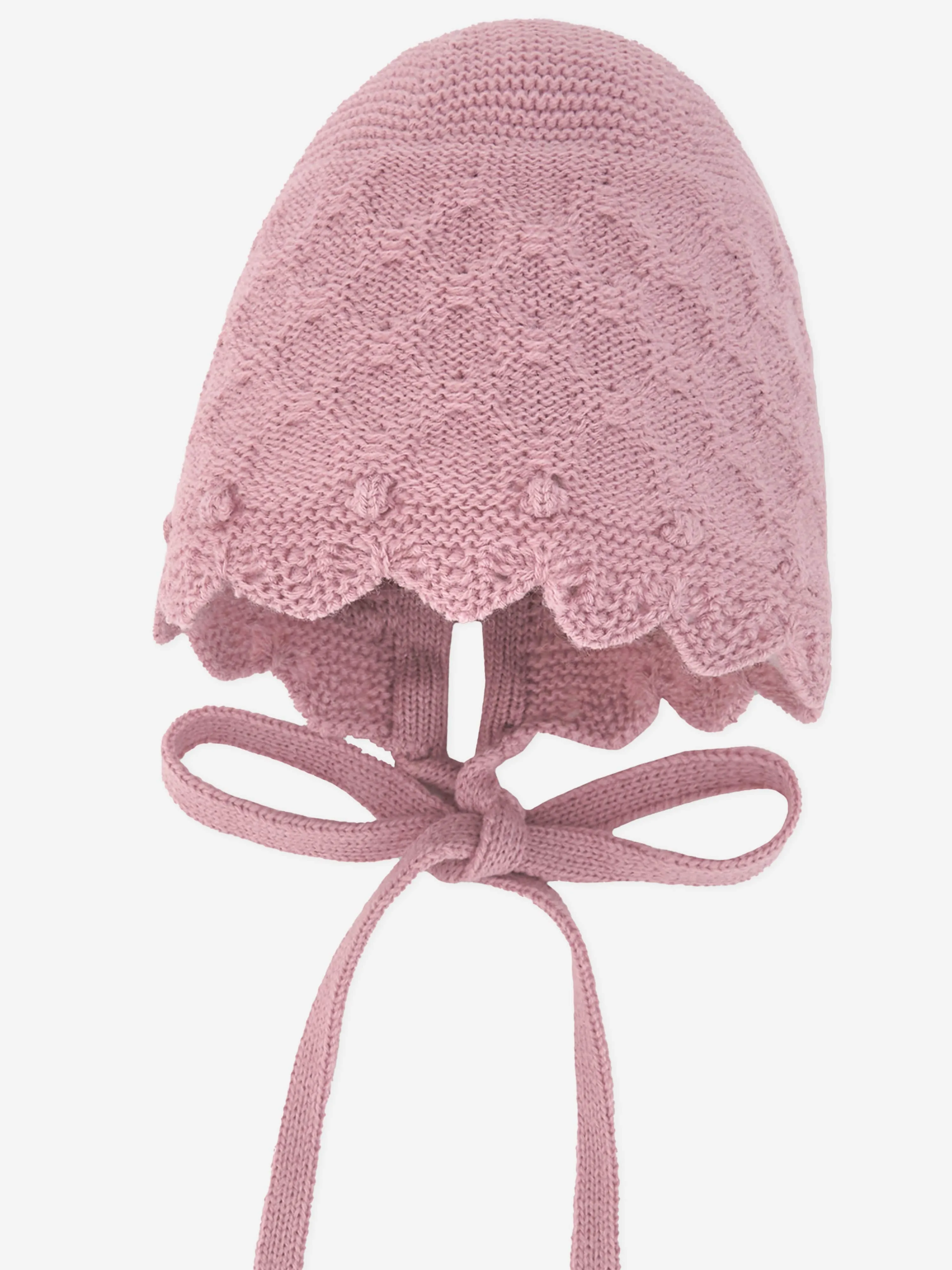 Paz Rodriguez Baby Girls Wool Knit Bonnet in Pink