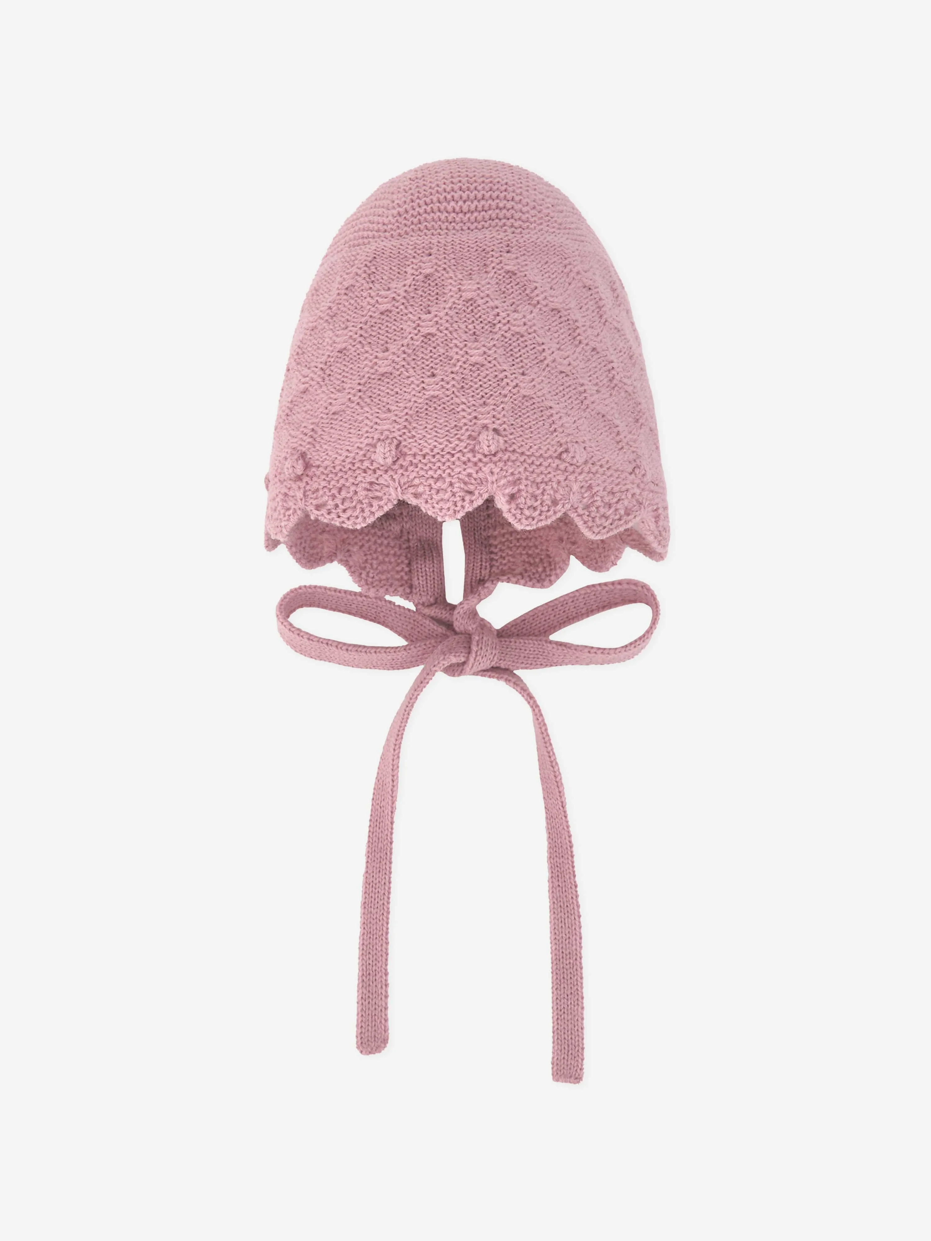 Paz Rodriguez Baby Girls Wool Knit Bonnet in Pink