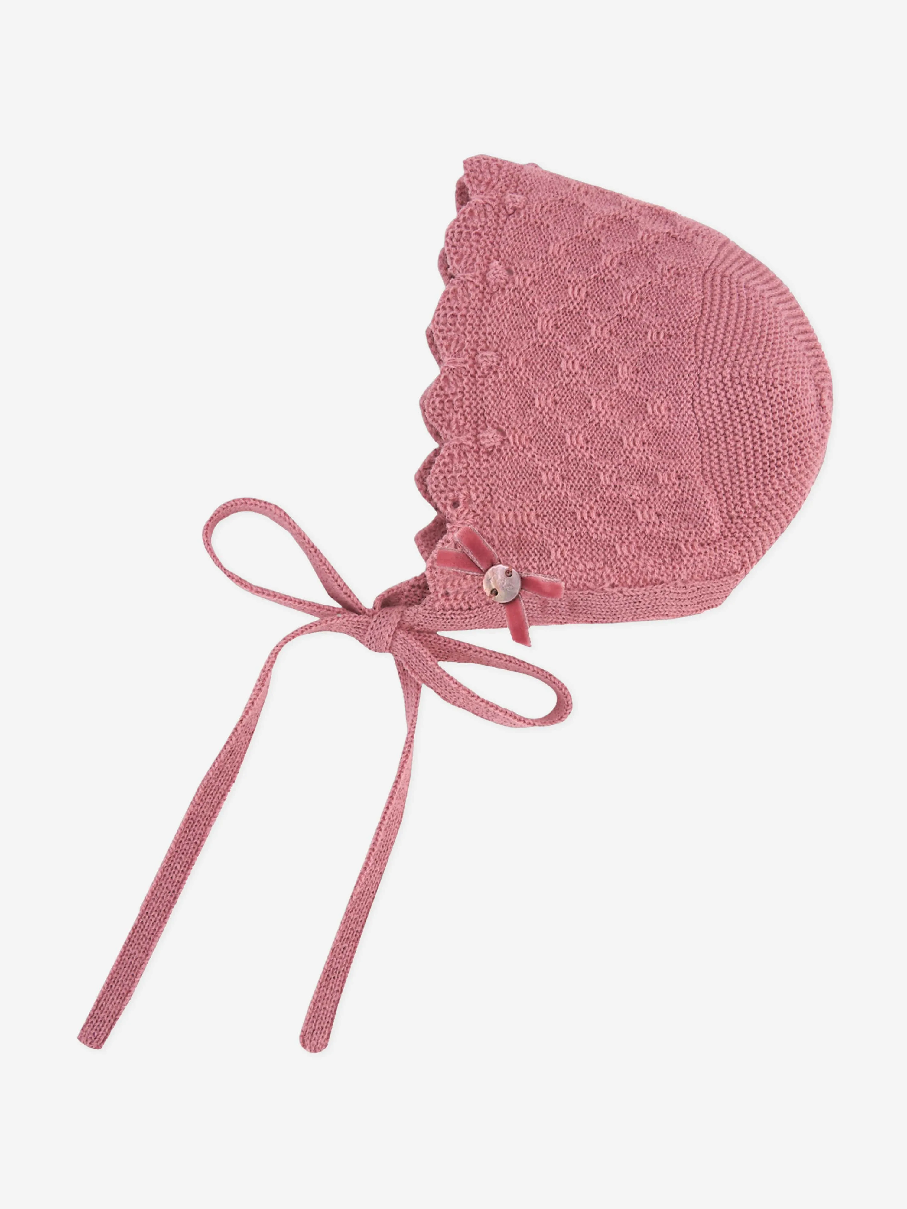 Paz Rodriguez Baby Girls Wool Knit Bonnet in Pink