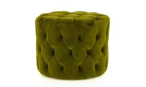 Perkins Footstool Velvet Moss