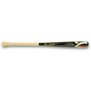 Pillbox Youth Shark Black (Bare Handle) Wood Baseball Bat | Maple | 28" (-8)