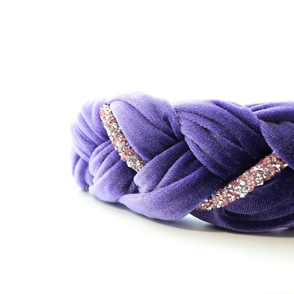Pineapple yellow Velvet and Rhinestones Headband