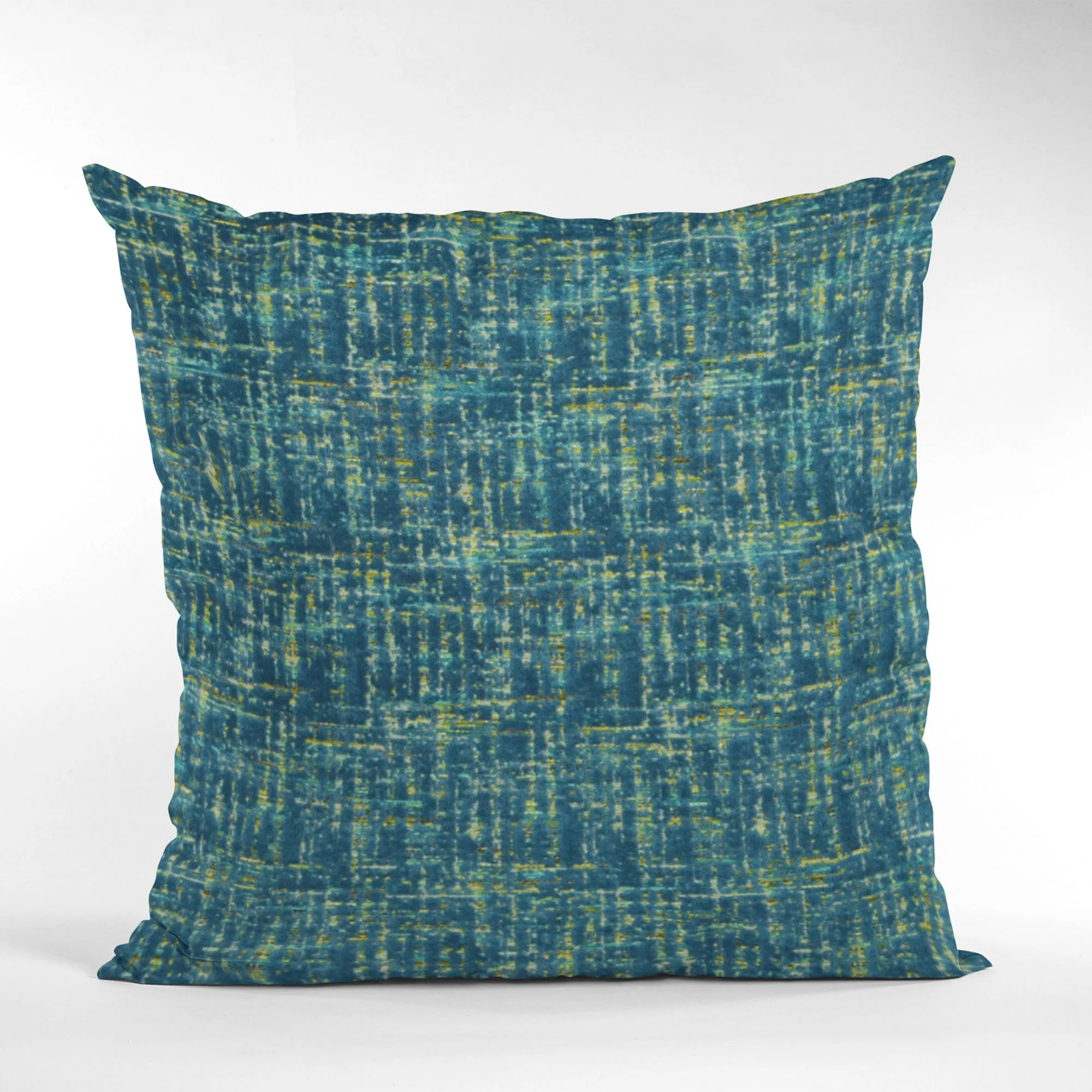 Plutus Sapphire New Planet Cut Velvet Luxury Throw Pillow