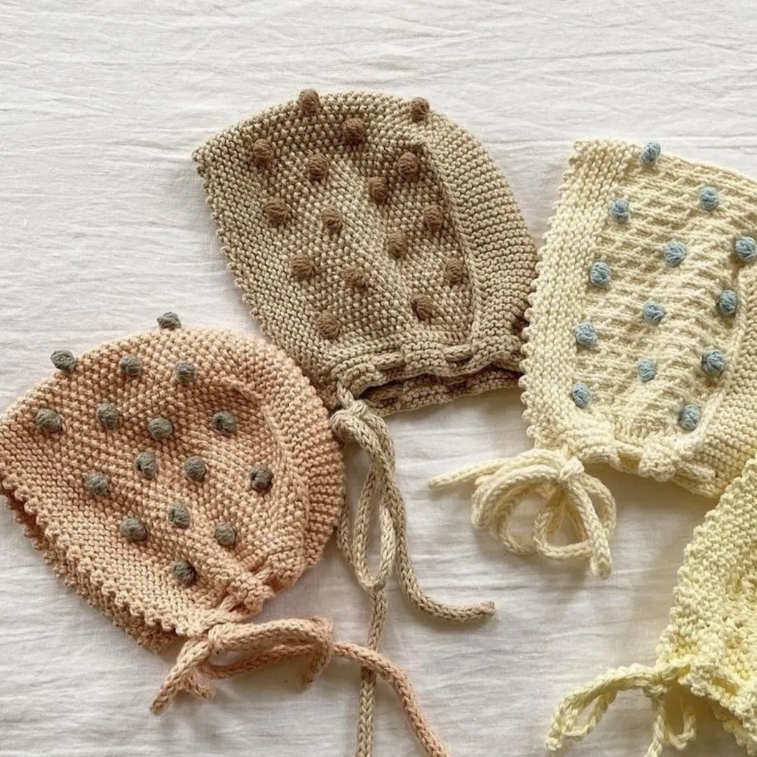 Popcorn Knit Bonnet