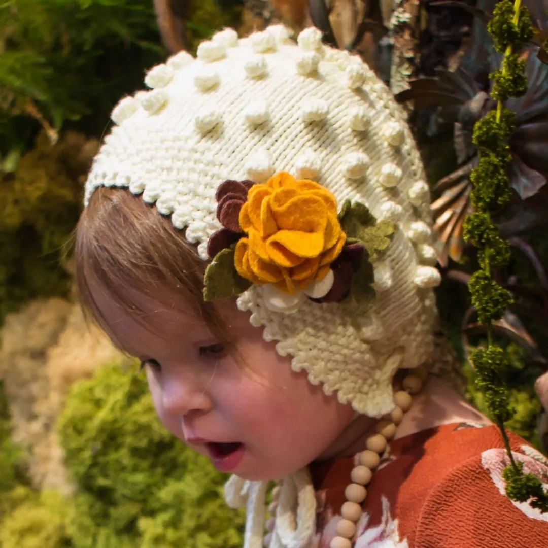 Popcorn Knit Bonnet