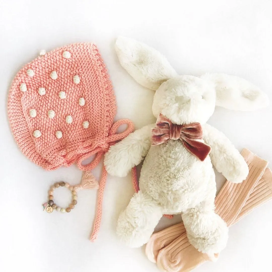 Popcorn Knit Bonnet