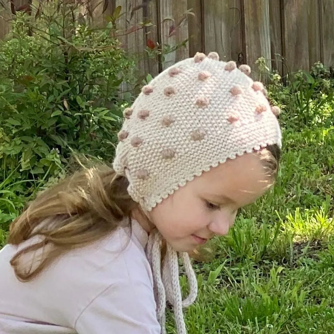 Popcorn Knit Bonnet