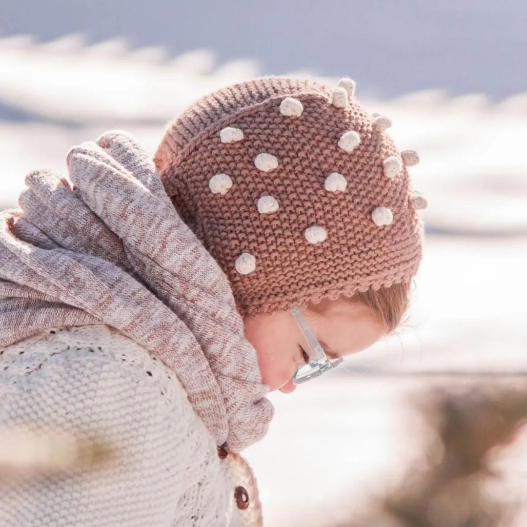 Popcorn Knit Bonnet