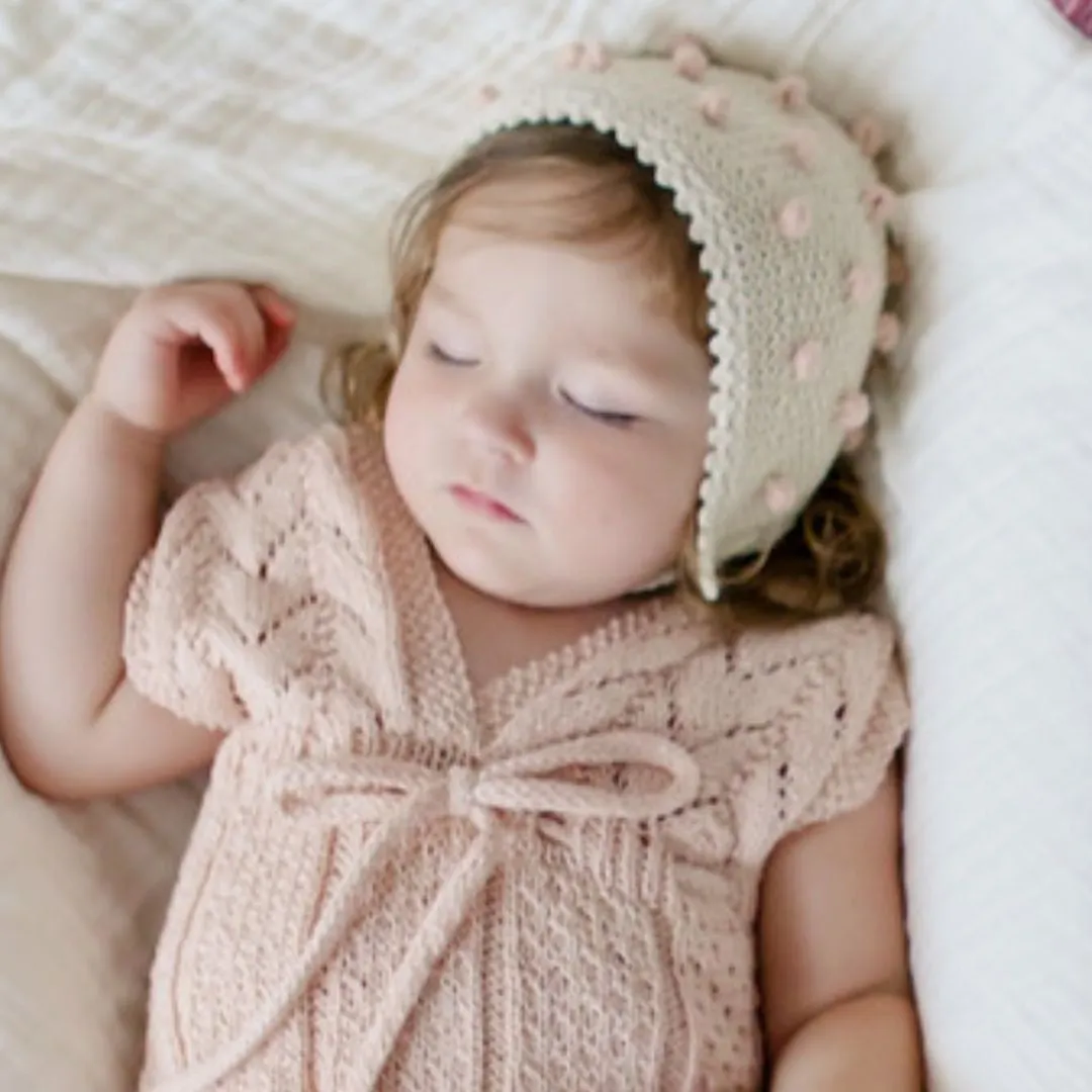 Popcorn Knit Bonnet