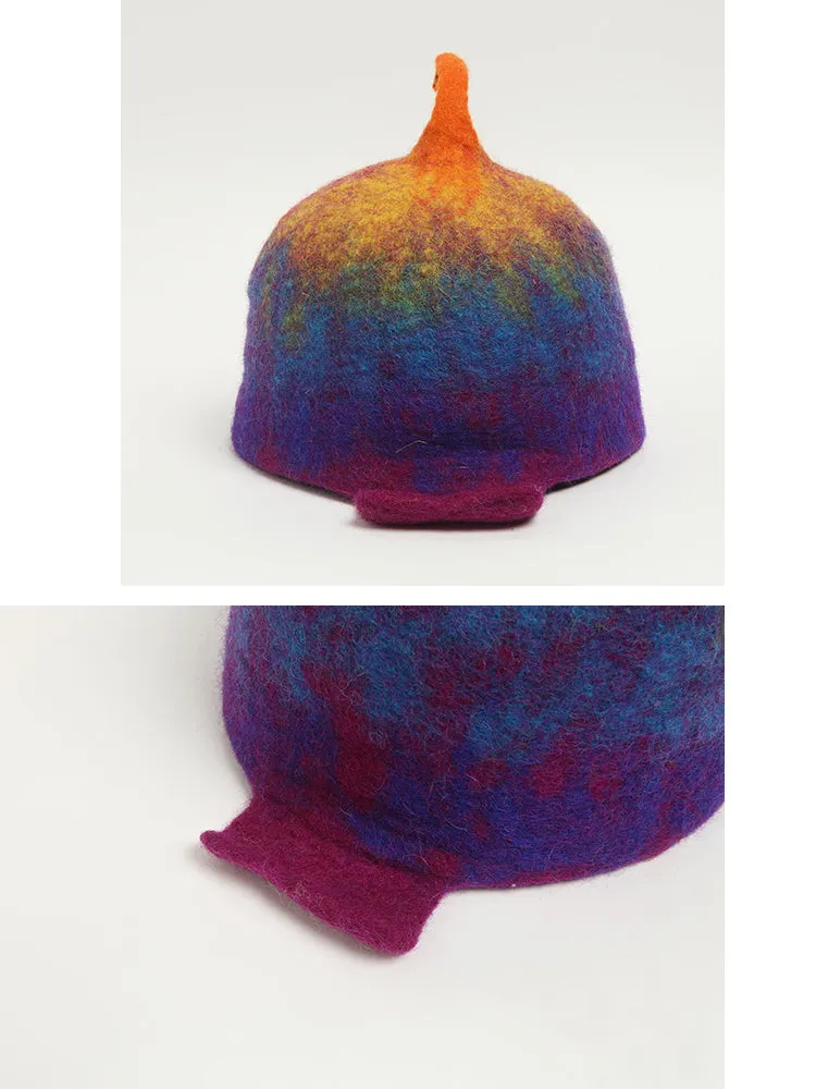 Rainbow Elf Wool Hat