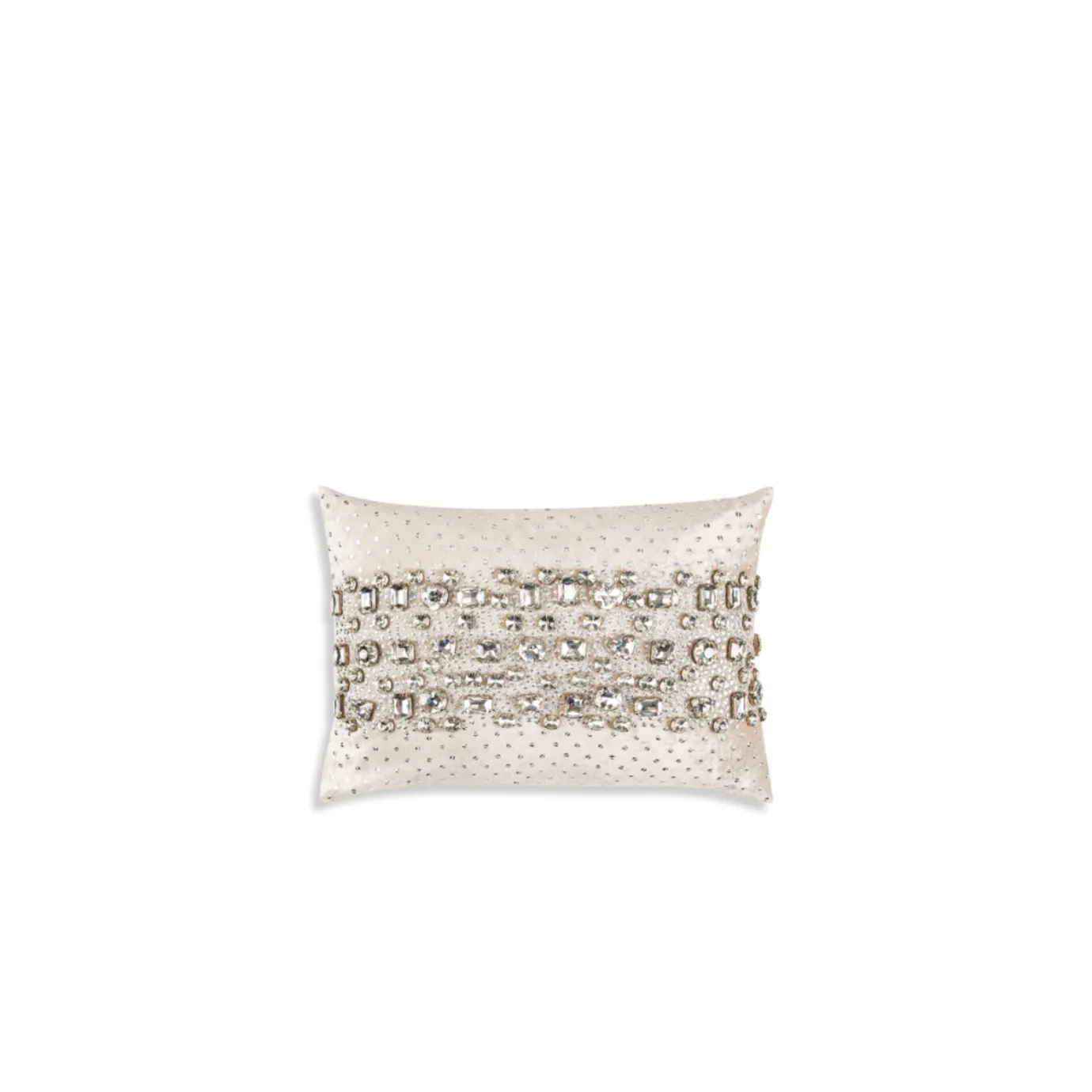 SAM   MISTI LOLA BEDAZZLED CRYSTAL CASHMERE LUMBAR PILLOW