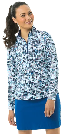 SanSoleil 900323 Solshine Print Mock - TWEEDY BLUE