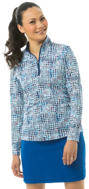 SanSoleil 900323 Solshine Print Mock - TWEEDY BLUE