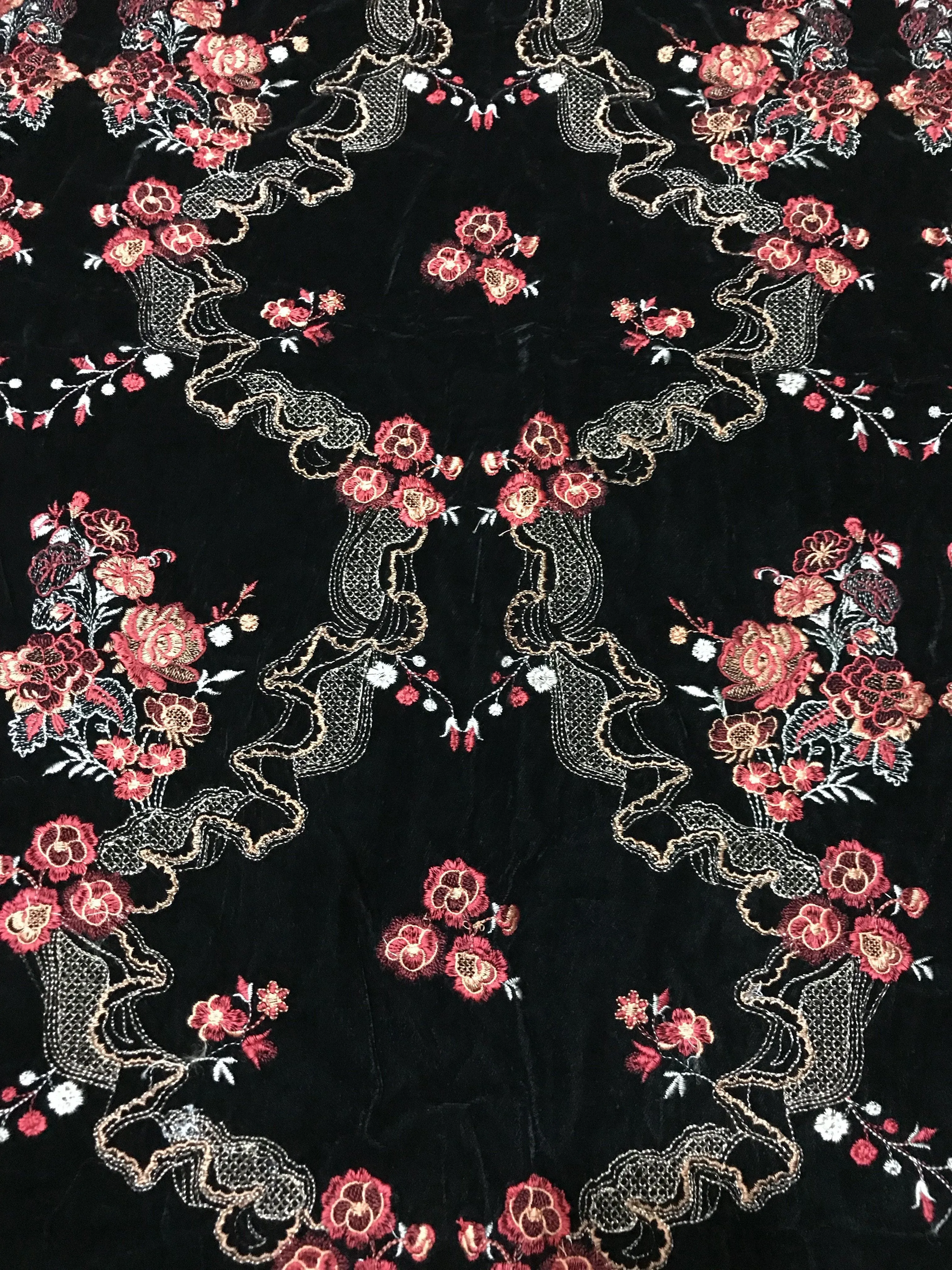 Sarinnah Premium 02-Embroided Fine quality Velvet shawl.