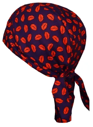 Sexy Lips Dorag with SWEAT BAND Head Wrap with Kisses Doo Rag Skull Cap