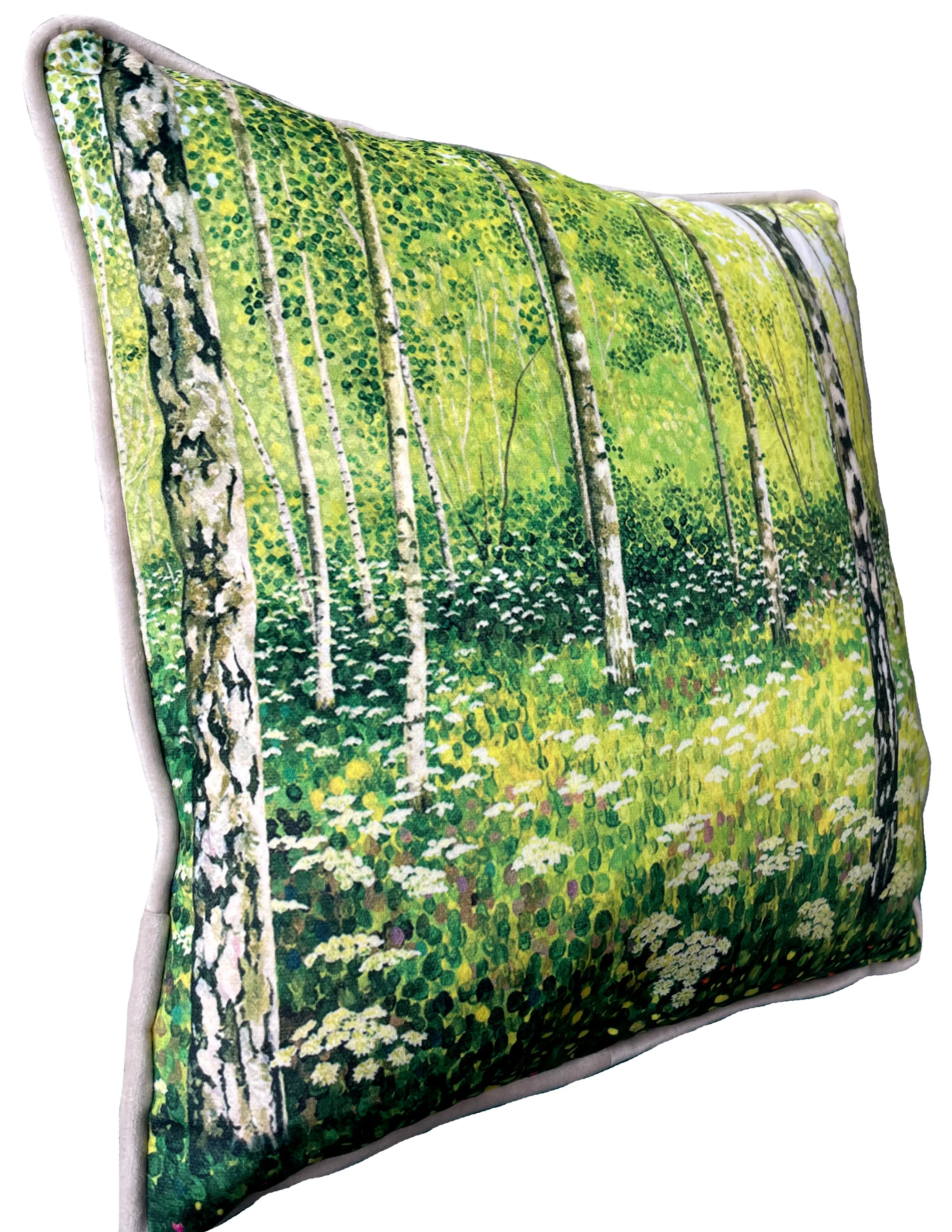 Silver Birch Copse Cushion NEW