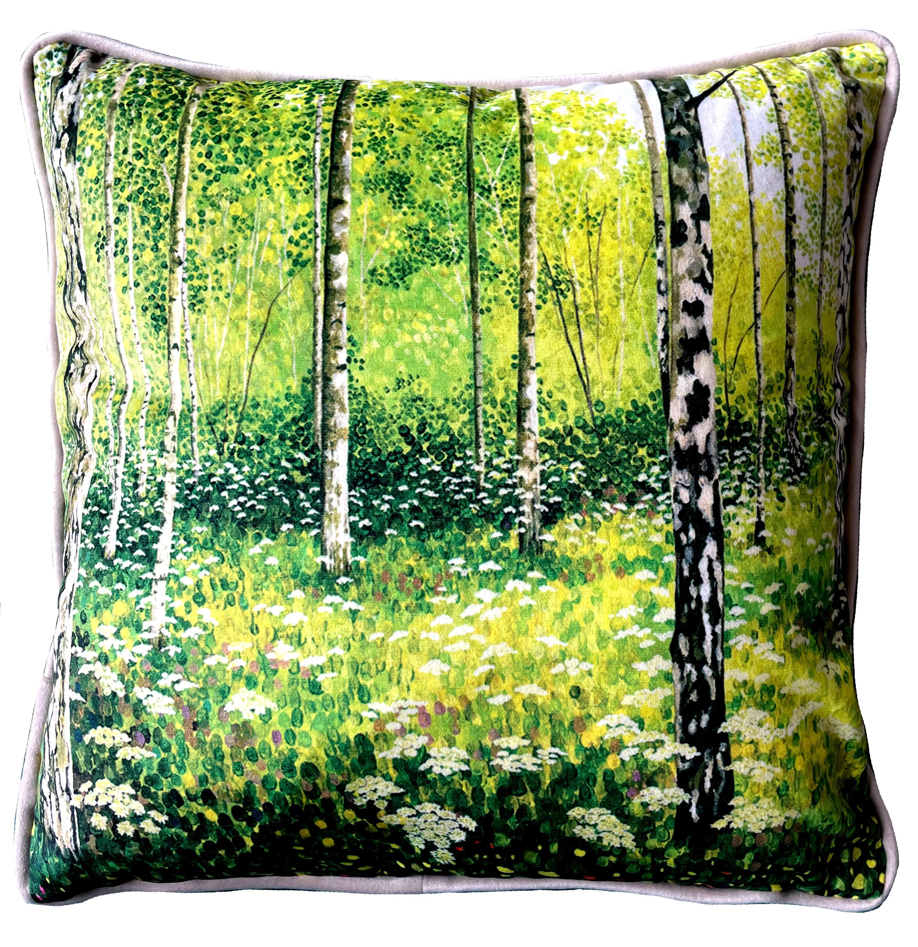 Silver Birch Copse Cushion NEW
