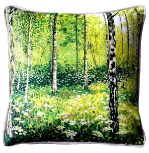 Silver Birch Copse Cushion NEW