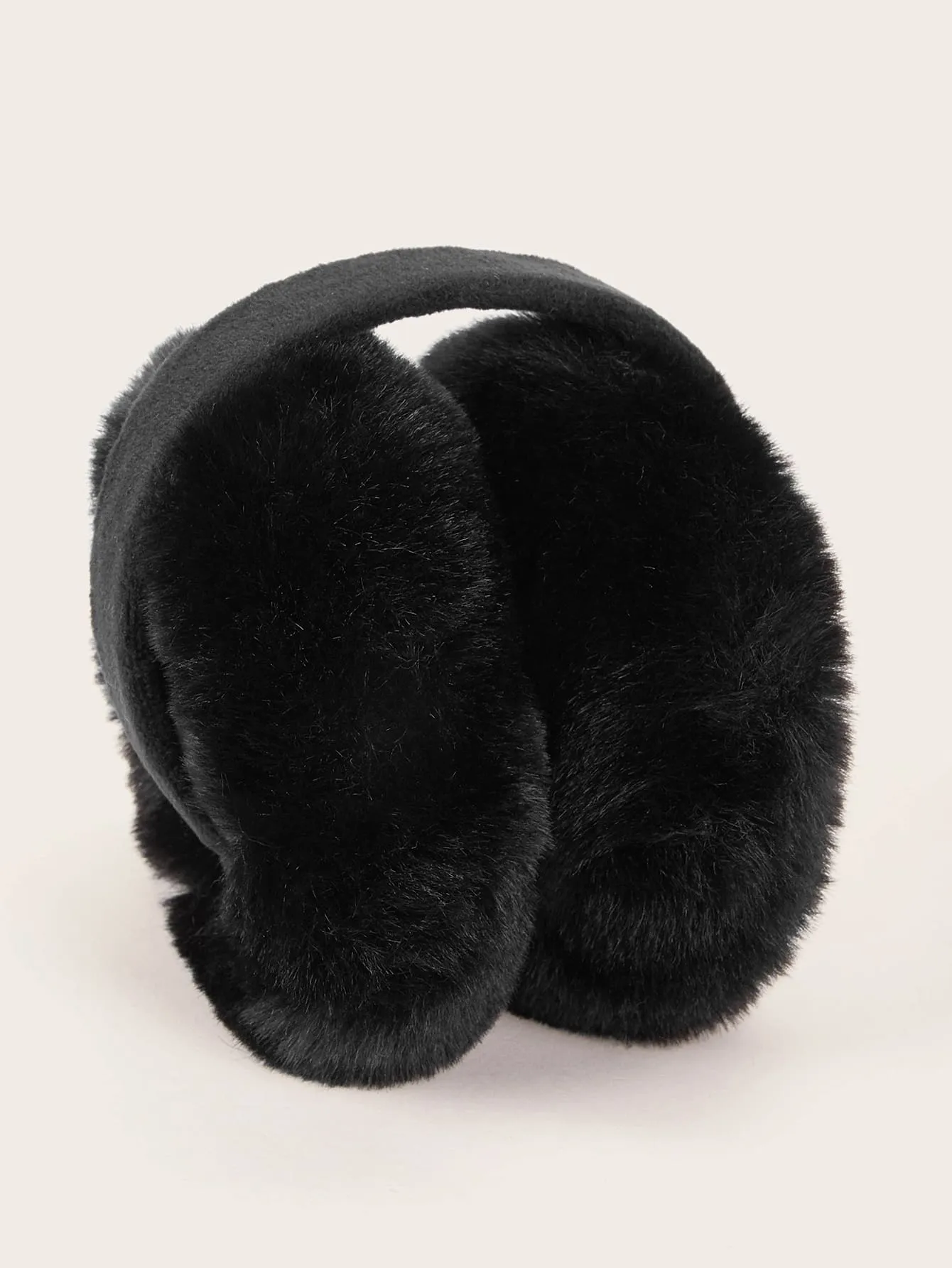 Solid Fluffy Earmuff - Black