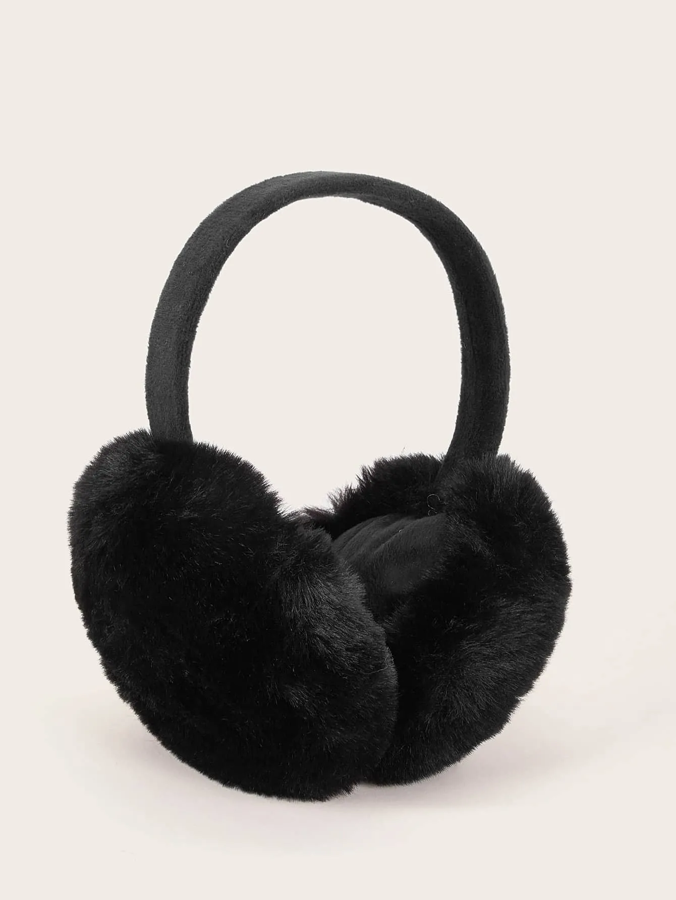 Solid Fluffy Earmuff - Black