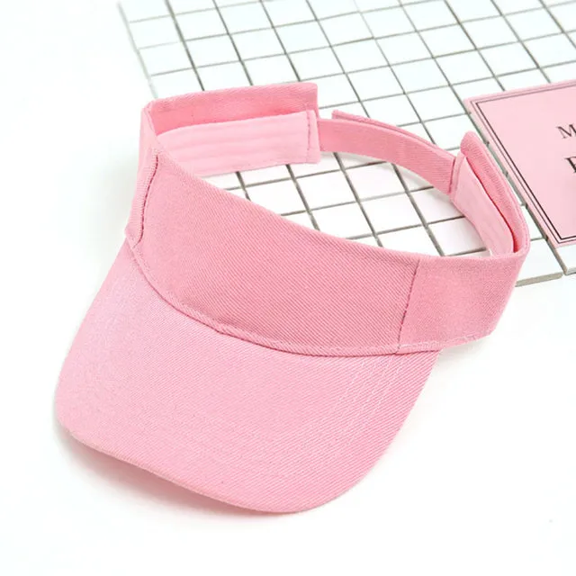 Summer Breathable Air Sun Hats Men Women Adjustable Visor UV Protection Top Empty Solid Sports Tennis Golf Running Sunscreen Cap