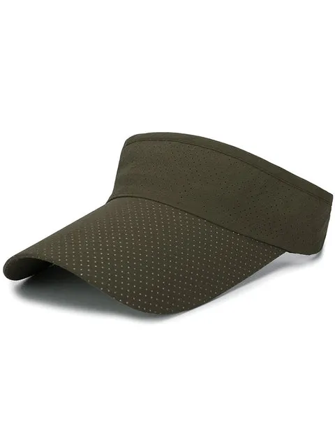Summer Breathable Air Sun Hats Men Women Adjustable Visor UV Protection Top Empty Solid Sports Tennis Golf Running Sunscreen Cap
