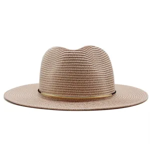 Summer Hat Women Panama Straw Hat Fedora Beach Vacation Wide Brim Visor Casual Summer Sun Hats for men Sombrero 2020