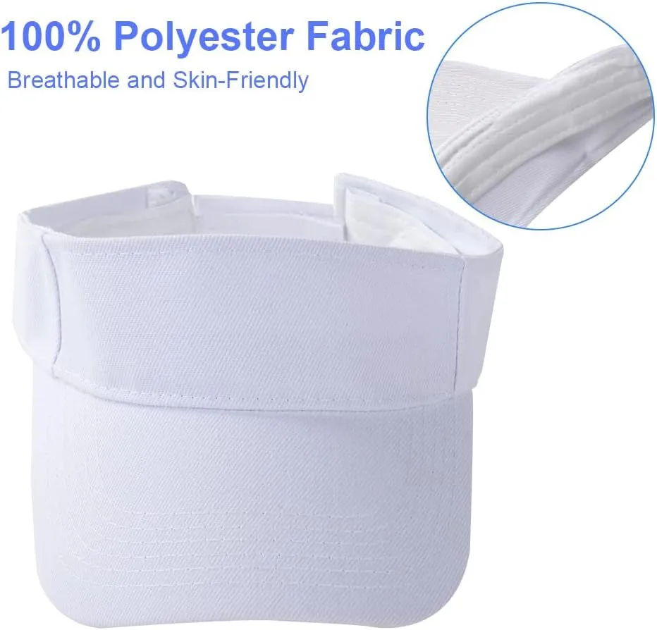 Sun Visor Cap for Women, Plain Empty Top Baseball Cap Adjustable Sports Casual Cap, Breathable Ponytail Baseball Hat, Unisex Twill Golf Tennis Summer Visor Hats for Outdoor