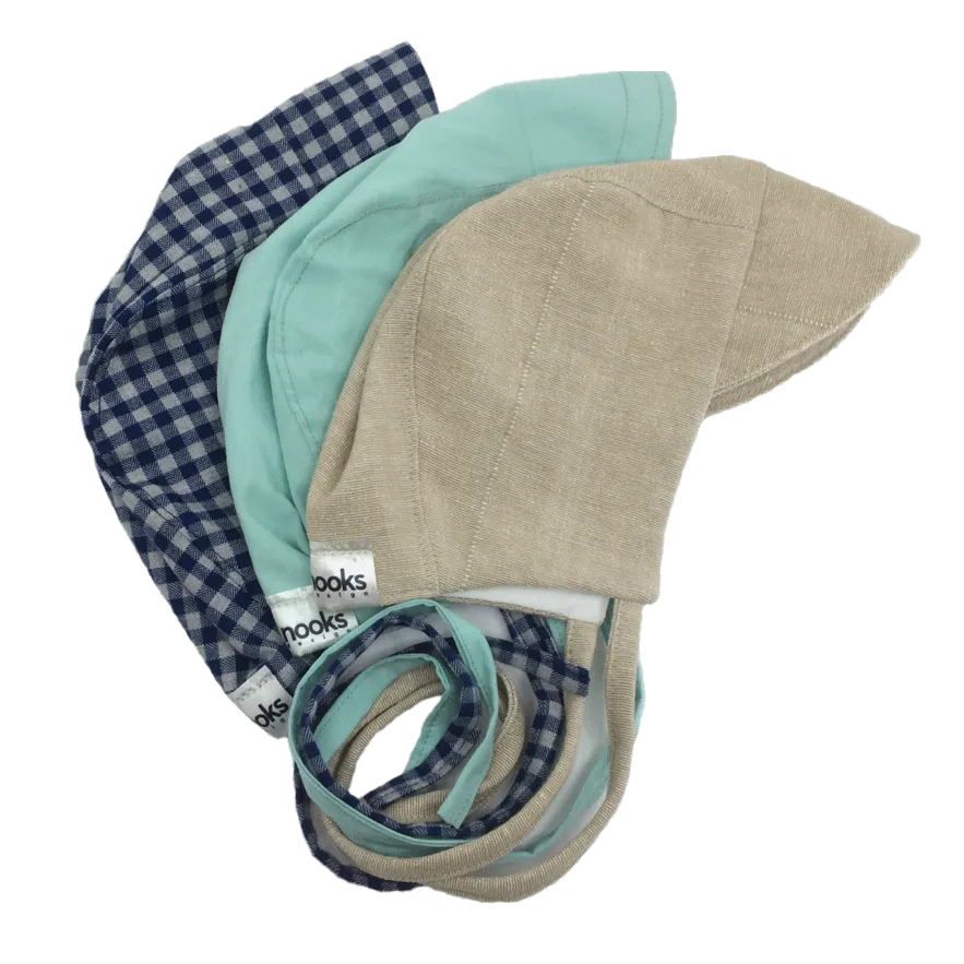 Upcycled fabric bonnet
