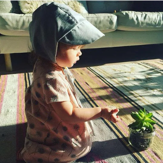 Upcycled fabric bonnet