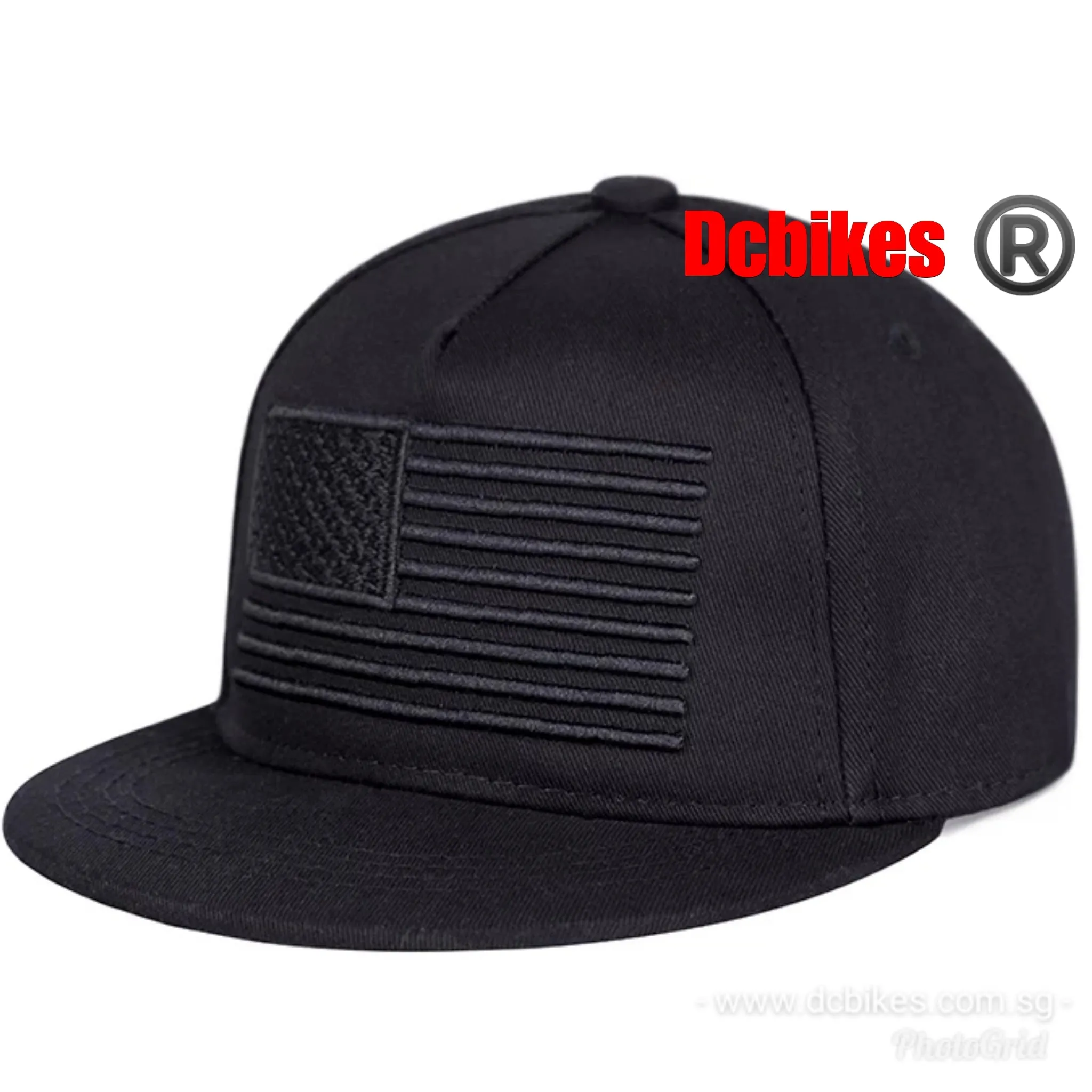 USA Black Snapback Stylo Trucker Cap Hat