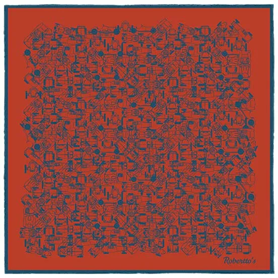 Velocite Apple Red Pocket Square