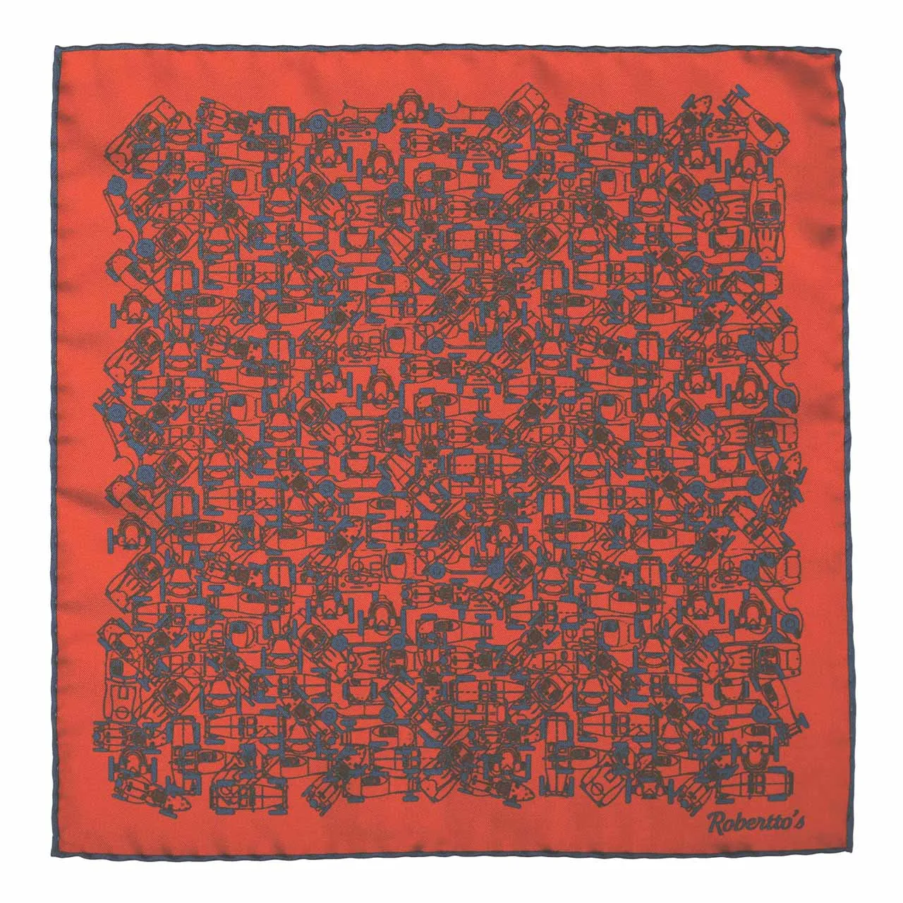 Velocite Apple Red Pocket Square