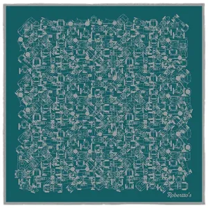 Velocite Teal Pocket Square