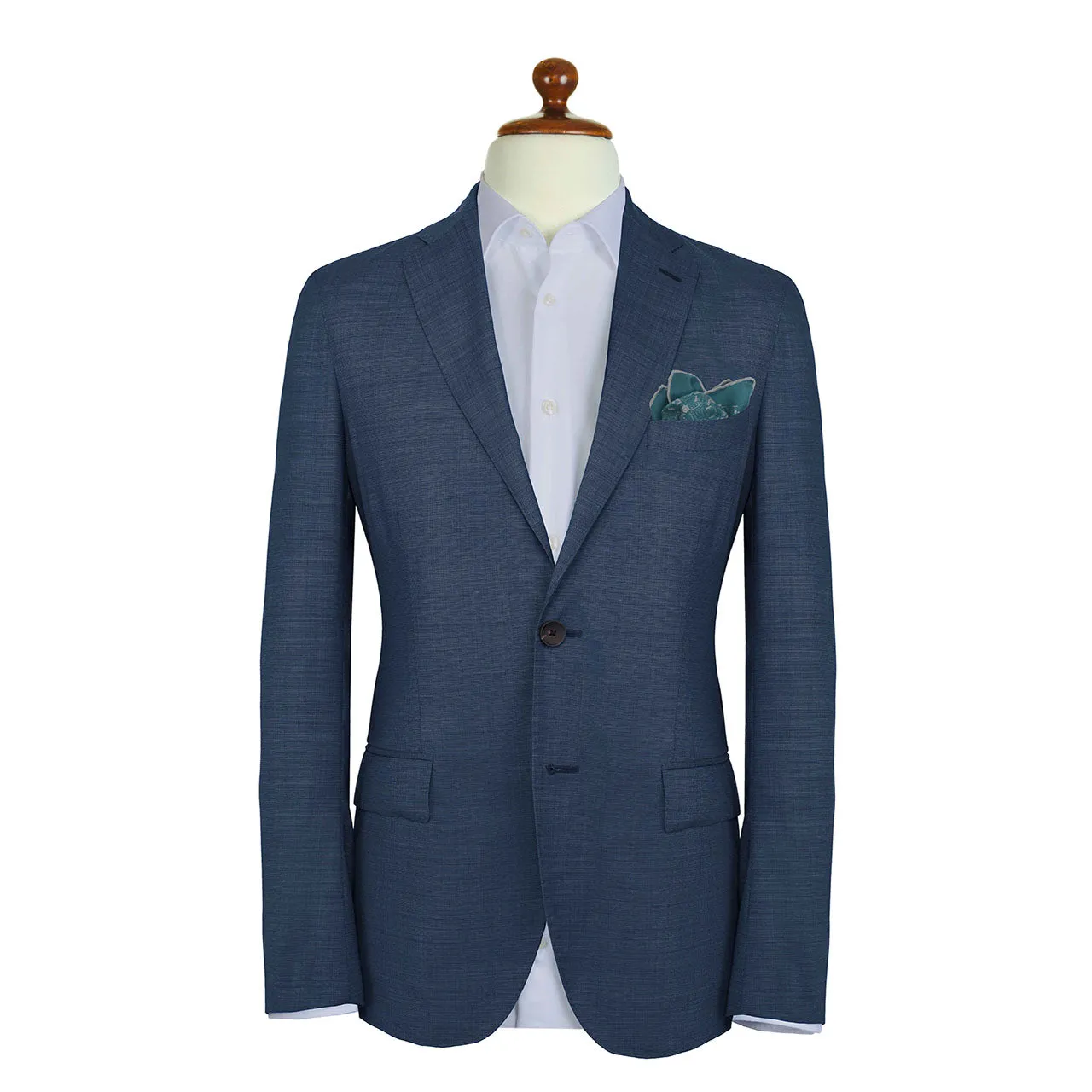 Velocite Teal Pocket Square