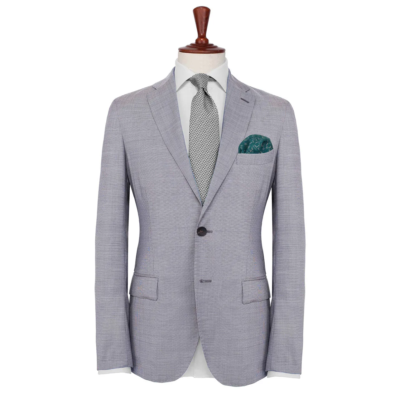 Velocite Teal Pocket Square
