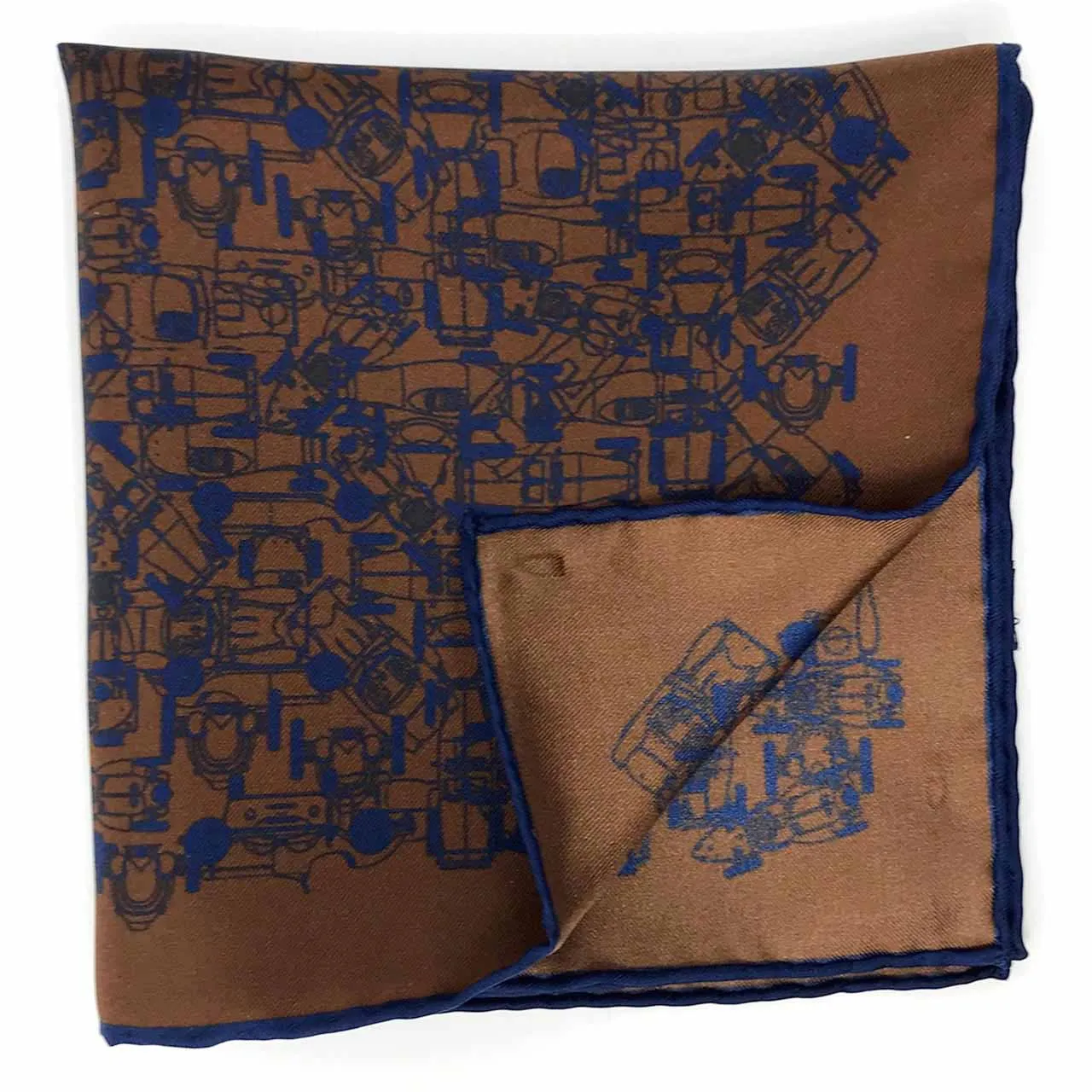 Velocite Walnut Brown Pocket Square