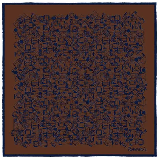 Velocite Walnut Brown Pocket Square